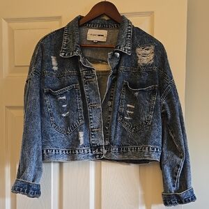 Fashion Nova Distressed Denim Jacket